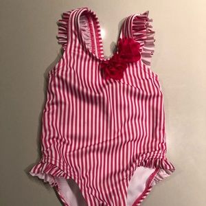Baby girl stripped bathing suit